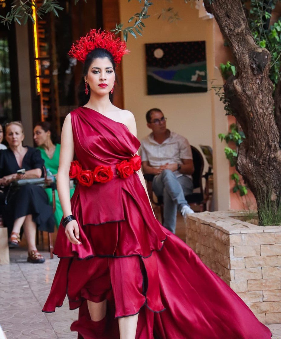 Crimson Rose Gala Dress